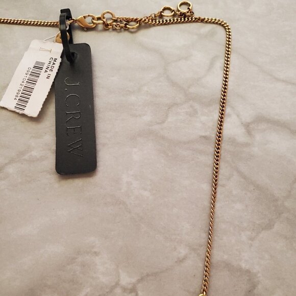 ✨ NEW J.Crew Rhinestones Crystals Mercury Glass Anitqed Statement Necklace ✨ - Picture 3 of 16